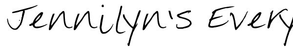 Jennilyn's Everyday font preview